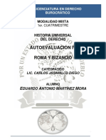 Historia Universal Del Derecho - Autoevaluación IV