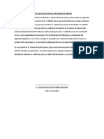 Carta de Devolucion de Prestamo de Dinero