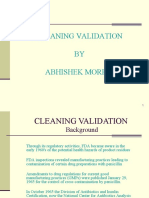 Cleaning Validation BY Abhishek Morris