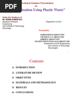 "Soil Stabilization Using Plastic Waste": A Technical Seminar Presentation On