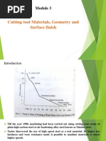 Cutting Tool Materials, Geometry and Surface Finish
