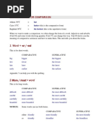 Unit 68: Forms For Comparison: 1 Word + - Er / - Est