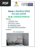 TP 1 Equation D'etat