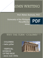 ANDRADA - Column Writing