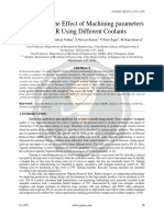 Analysis On The Effect of Machining Parameters On MRR Using Different Coolants