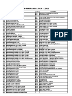 SAP-PM Transaction Codes