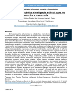 El Impacto de La Robótica e Inteligencia Artificial Sobre Los Negocios y La Economía