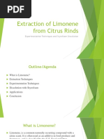 Extraction of Limonene From Citrus Rinds