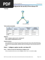 7.2.3.3 Packet Tracer - Configuring An IPv4 ACL On VTY Lines Instructions PDF