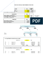 Load Distribution Calculation For Statically Indeterminate Structure