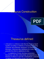 Thesaurus Construction