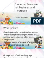 Text As Connected Discourse