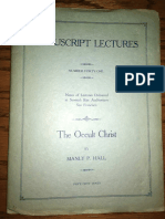 Hall, Manly P. - Manuscript Lectures No.41 - The Occult Christ PDF