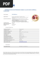 Thermocouple Extension Cable 1x2x20awg