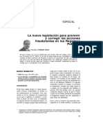 Nueva Legislacion para Prevenir y Corregir Las Acciones Fraudulentas en Los Registros Publicos