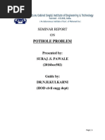 Seminar Report On Potholes Problem