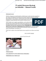 Analisis SWOT Untuk Menysun Strategi Perkembangan Sekolah Ahmad Gozali Almandili