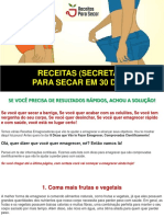 Receitas para Secar A Barriga em 30 Dias