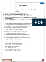 AP Chemistry Types of Reactions 1. Double Replacement Reactions