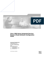 Cisco 1800 Series Integrated Services Routers (Fixed) Software Configuration Guide