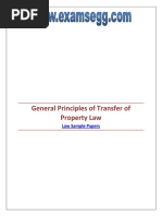 Practice Questions On Transfer of Property Act in India