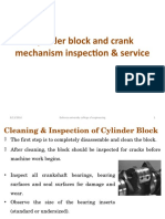 Cylinder Block and Crank Mechanism Inspection and Service