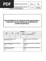 PR OP 109 Procedimiento para Decapado y Pasivado de Soldadura en Acero Inoxidable