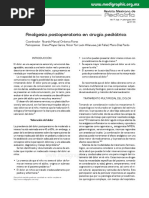 Analgesia Postoperatoria en Cirugía Pediátrica PDF