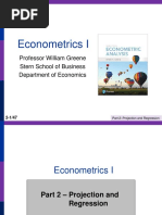 Econometrics I: Professor William Greene Stern School of Business Department of Economics