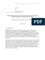 Intention-Behavior Discrepancy of Foreign Versus Domestic Brands in Emerging Markets: The Relevance of Consumer Prior Knowledge