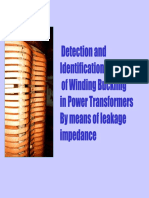 Detection and Identification of Winding Buckling in Power Transformers by Means of Leakage Impedance