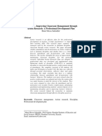 Discipline - Improving Classroom Management Through Action Research: A Professional Development Plan