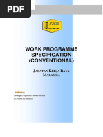 Section 33 - Work Programme Specification (Conventional)