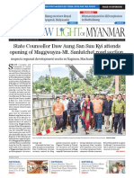 State Counsellor Daw Aung San Suu Kyi Attends Opening of Maggwayza-Mt. Sanlutchet Road Section