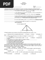 4th Pretest G 8 18 19