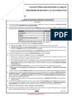 Prova Professor Educacao Infantil 2011 PDF