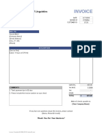 Invoice: Ahmedabad School of Linguistics