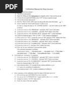 Elevator Door Calibration PDF