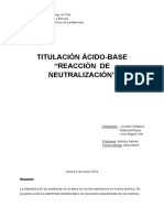 Informe Titulación Ácido-Base