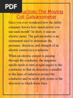 The Moving Coil Galvanometer