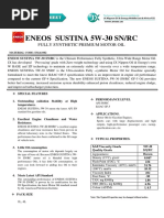 Eneos Sustina Product Data Sheet 2016