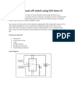 Touch On Touch Off Switch Using 555 Timer IC: Components Required