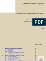 Optimisation Locale Globale