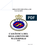 Casuística Del Reglamento Waterpolo (Actualizada Abril 2018)