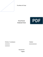 Referat Drept Roman - Testamenti Factio (An 1 Sesiunea 1)