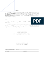 Ejemplo de Permiso para Padres de Familia