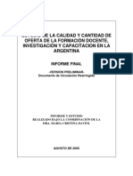 Davini-2005-Informe Final 2005-Estudio de La Calidad y Cantidad de Oferta de Formacion Docente en La Argentina