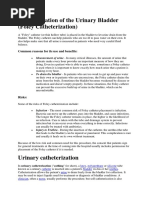 Catheterization of The Urinary Bladder (Foley Catheterization)