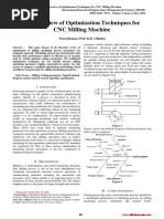 An Overview of Optimization Techniques For CNC Milling Machine