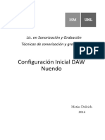 Configuración Inicial DAW Nuendo